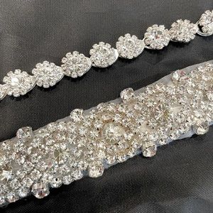 Pair of crystal belts for wedding dress